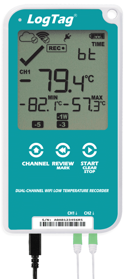 LogTag UTREL30-WiFi Dual Channel Low Temperature Datalogger Kit - Image 4